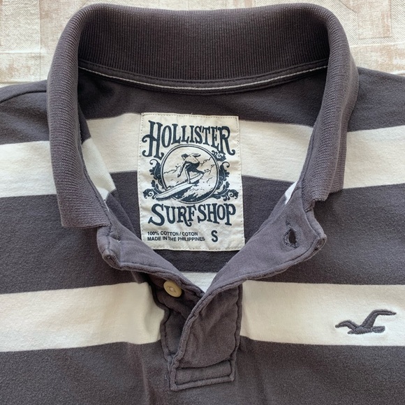 Hollister - Men’s stripped polo (Size Small) - Picture 5 of 7